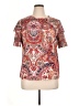 Unbranded 100% Polyester Paisley Red Short Sleeve Blouse Size XL - photo 1