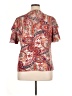 Unbranded 100% Polyester Paisley Red Short Sleeve Blouse Size XL - photo 2