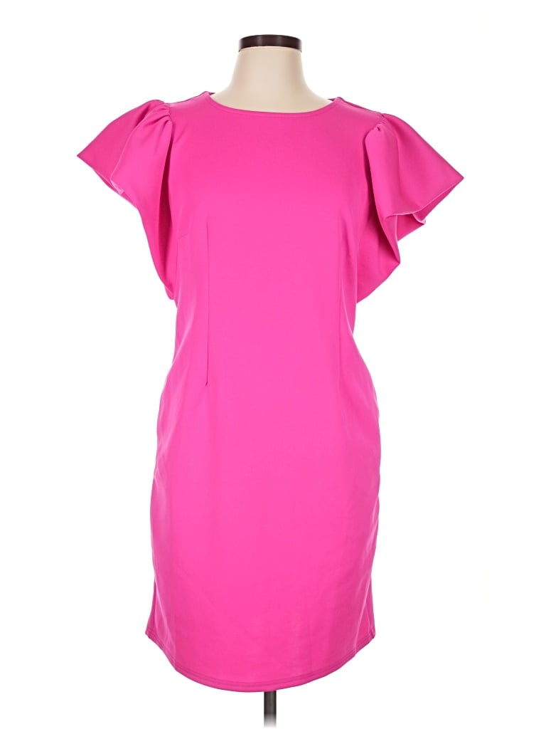 Pre-owned Nina Leonard Cocktail Dress In Pink