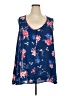 Woman Within 100% Polyester Blue Sleeveless Blouse Size 22 (1X) - photo 1