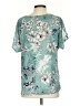 West Kei 100% Polyester Teal Short Sleeve Blouse Size S - photo 2