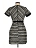 H&M Chevron-herringbone Black Cocktail Dress Size 6 - photo 2