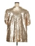 Lane Bryant 100% Polyester Metallic Gold Short Sleeve Top Size 24 - photo 2