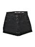 Wallflower Solid Black Denim Shorts Size 5 - photo 1