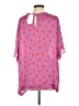 MNG 100% Polyester Polka Dots Pink Short Sleeve Blouse Size XS - photo 2