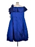 Alex Evenings 100% Polyester Blue Cocktail Dress Size 24W - photo 2