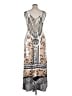 Boston Proper Paisley Silver Casual Dress Size L - photo 2