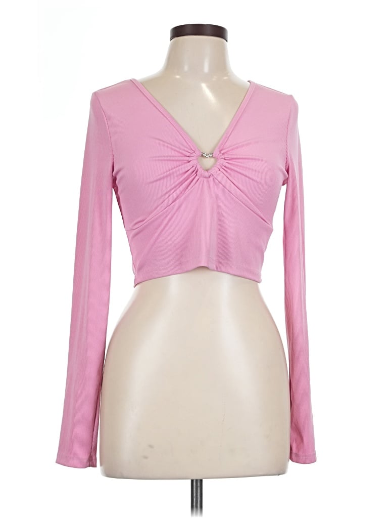 Pre-owned Shein Long Sleeve T-shirt In Pink