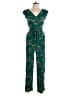 Xhilaration Print Green Jumpsuit Size L - photo 1