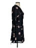 Lush 100% Polyester Floral Black Casual Dress Size S - photo 4