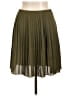 Max Studio 100% Polyester Solid Green Casual Skirt Size 30 waist (estimated) - photo 1