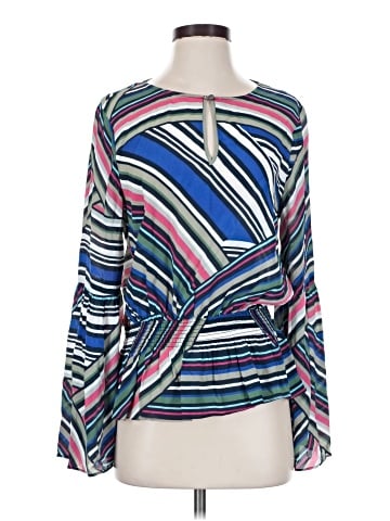 Nicole Miller Artelier Long Sleeve Silk Top (view 1)