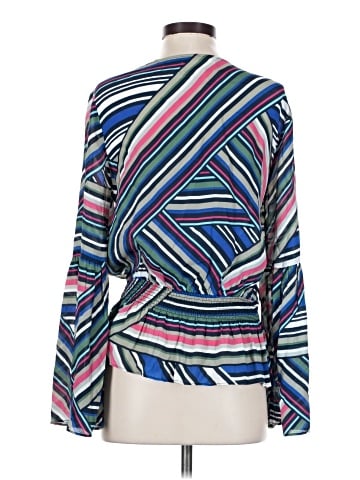 Nicole Miller Artelier Long Sleeve Silk Top (view 2)