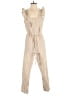 Sugar Lips Stripes Tan Jumpsuit Size S - photo 1