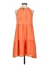 Joy Joy 100% Polyester Solid Orange Casual Dress Size XS - photo 1