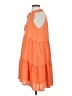 Joy Joy 100% Polyester Solid Orange Casual Dress Size XS - photo 5