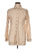 Pilcro Stripes Tan Long Sleeve Button-Down Shirt Size M - photo 1