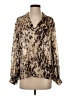 Judith & Charles 100% Polyester Metallic Gold Long Sleeve Blouse Size S - photo 1