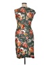 verse Print Gray Green Casual Dress Size XL - photo 2