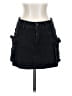 Lillusory Solid Black Denim Skirt Size M - photo 1