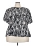 Lane Bryant Silver Short Sleeve Blouse Size 22 - 24 Plus - photo 1