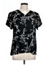 Funlingo Black Short Sleeve Blouse Size L - photo 1