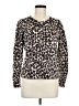 Old Navy Animal Print Ivory Long Sleeve Top Size M - photo 1