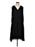 Trouve 100% Polyester Solid Black Casual Dress Size L - photo 1