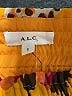 A.L.C. 100% Silk Print Yellow Silk Skirt Size 2 - photo 4