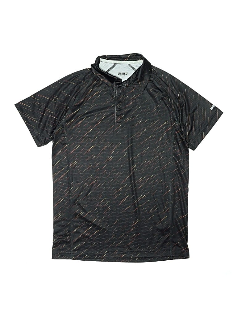 Pre-owned Prince Kids' Short Sleeve Polo Shirt In Black