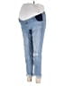 Indigo Blue Color Block Blue Jeans Size Med Maternity - photo 1