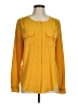 Ann Taylor LOFT 100% Polyester Yellow Long Sleeve Blouse Size M - photo 1