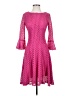 CHRIS McLaughlin 100% Polyester Hearts Pink Cocktail Dress Size 4 - photo 1