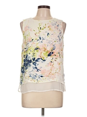 Rose + Olive Sleeveless Blouse (view 1)