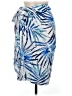 J Valdi 100% Rayon Tropical Blue Ivory Casual Skirt One size - photo 1