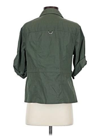 Christopher & Banks 3/4 Sleeve Button-Down Shirt (view 2)