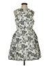 Akaiv 100% Polyester Paisley Gray Cocktail Dress Size S - photo 1