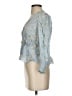 Zara Blue 3/4 Sleeve Blouse Size S - photo 5