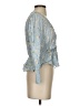Zara Blue 3/4 Sleeve Blouse Size S - photo 4