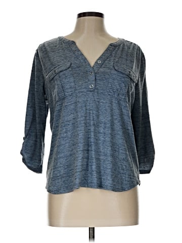 Christopher & Banks Long Sleeve Henley (view 1)