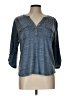 Christopher & Banks Blue Long Sleeve Henley Size L - photo 1