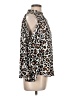 Cooper & Ella 100% Polyester Animal Print Silver Long Sleeve Blouse Size Lg (3) - photo 4
