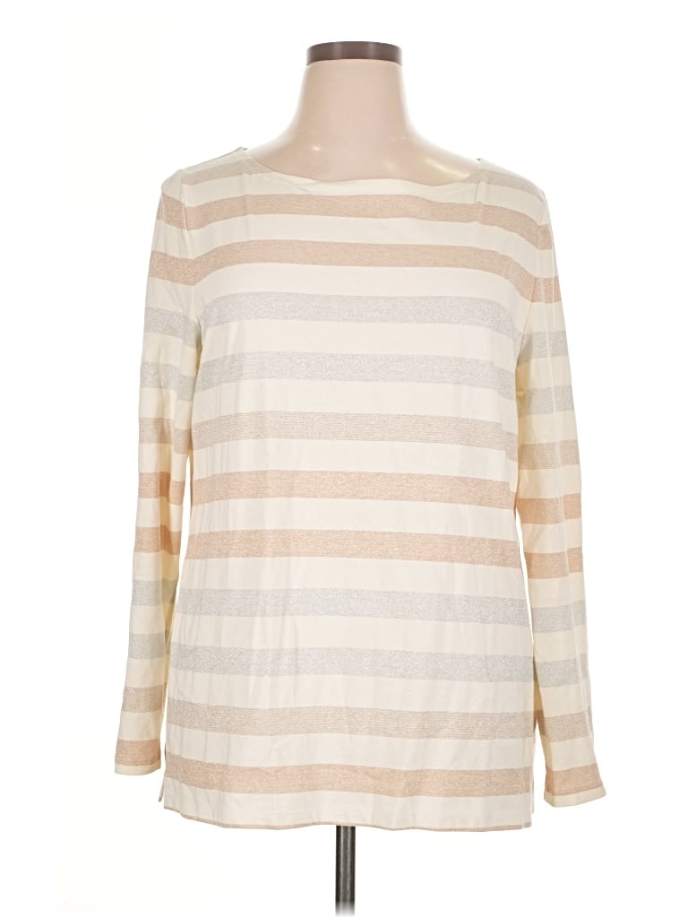 Pre-owned Talbots Outlet Long Sleeve Turtleneck In Ivory