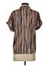 Unbranded Stripes Brown Short Sleeve Blouse Size S - photo 2