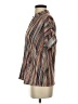 Unbranded Stripes Brown Short Sleeve Blouse Size S - photo 5