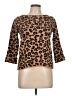 Tahari Animal Print Brown Pullover Sweater Size L - photo 1