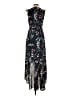 Gap 100% Polyester Floral Black Blue Casual Dress Size 4 - photo 2