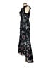 Gap 100% Polyester Floral Black Blue Casual Dress Size 4 - photo 5