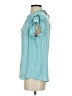 Rachel Zoe 100% Polyester Teal Short Sleeve Blouse Size S - photo 5