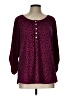 Notations Polka Dots Purple 3/4 Sleeve Blouse Size L - photo 1